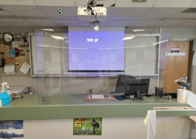 sneeze shield for school library classroom front lab or desk